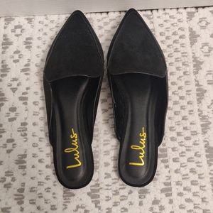 Lulus black Mules